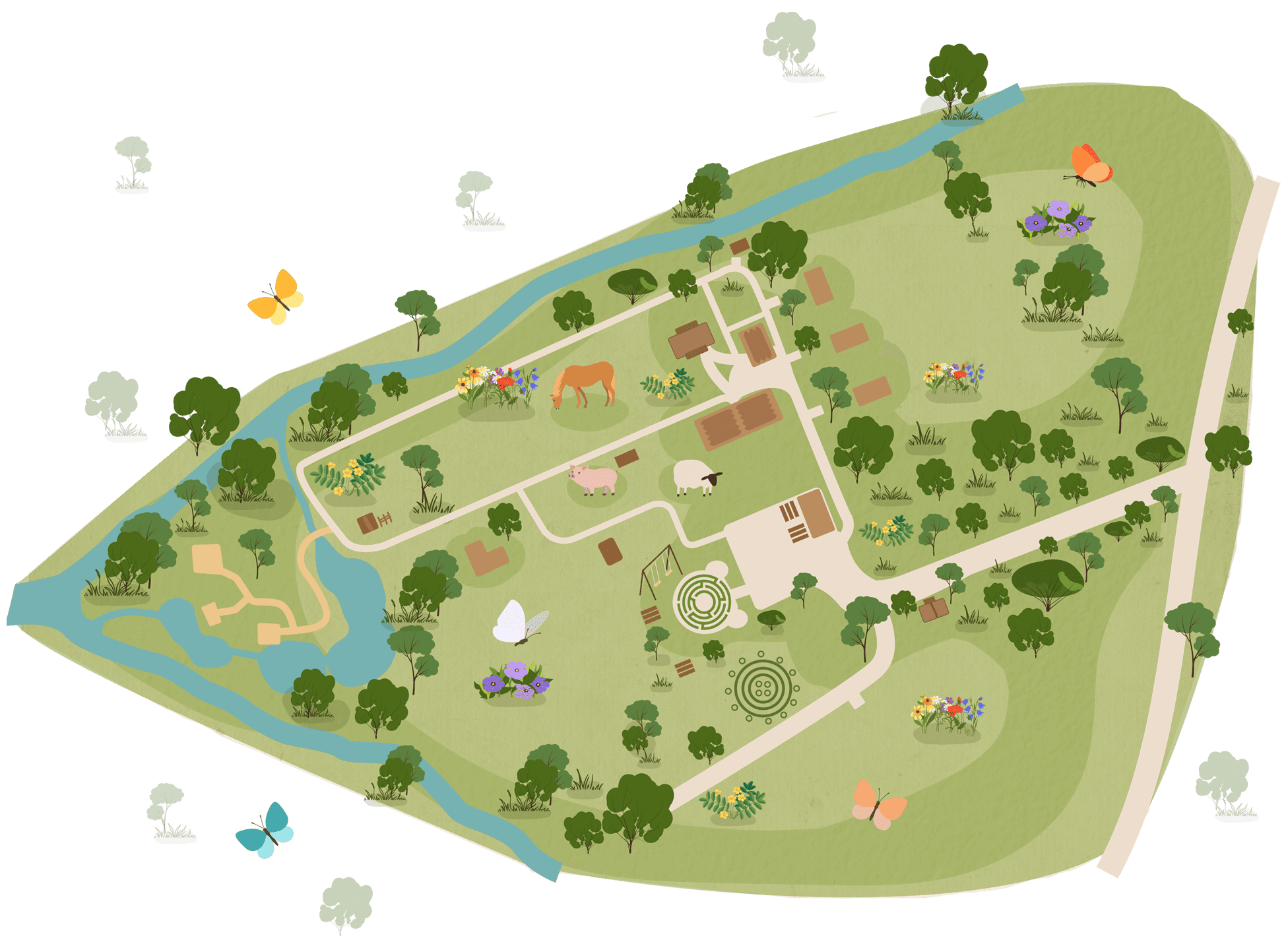 Greenan Maze map